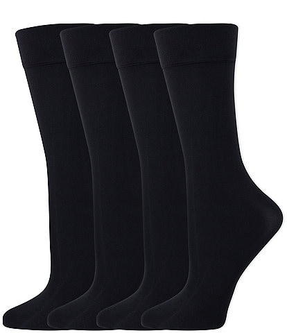 Lauren Ralph Lauren Women's Multi Texture Trouser Socks, 4 Pack