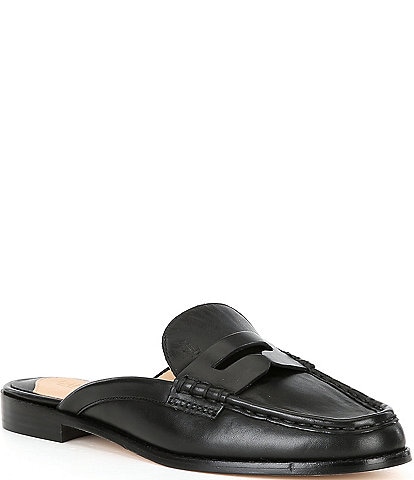 Lauren Ralph Lauren Wynnie Burnished Leather Loafer Mules