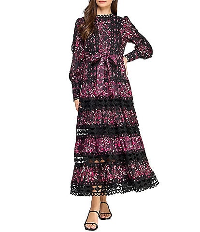 Layered With Love Lindsay Printed Long Sleeve Maxi Dress