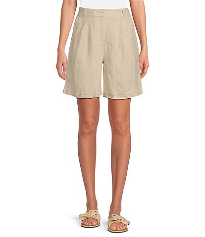 Le' AL.X Coordinating Linen High Rise Trouser Camp Shorts