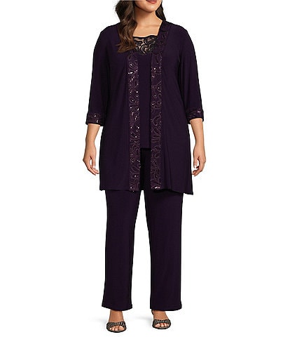 Women s Plus Size Dressy Pant Sets Dillard s