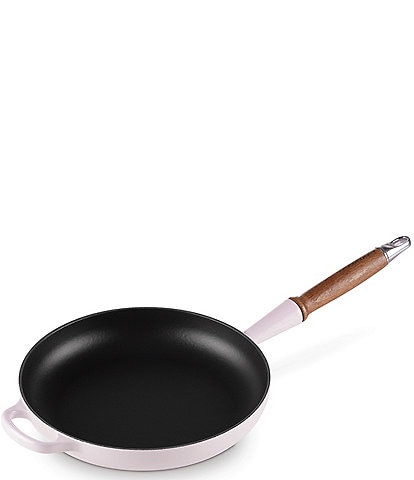 Le Creuset Enameled Cast Iron Alpine Wood Handle Fry Pan, 10.25#double;