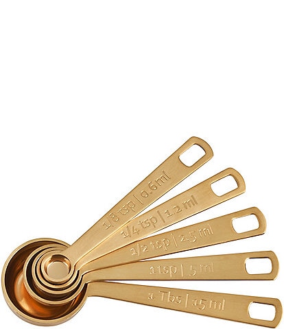 Le Creuset Gold Measuring Spoons, Set of 5