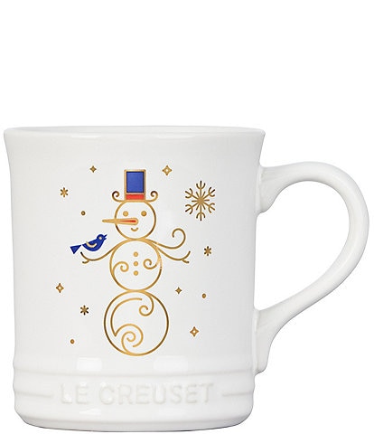 Christmas cup,Double Wall insulated Coffee mugs, 10 Ounces-Clear Glass with  Handle, glass cup with snowman cup cover(Blue Snowman) 