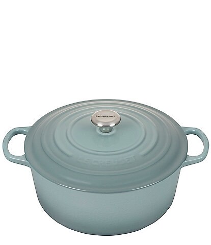 Le Creuset Signature 9-qt Round Dutch Oven with Stainless Steel Knob, Sea Salt