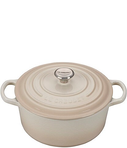 Le Creuset Signature 3.5-Quart Round Enameled Cast Iron Dutch Oven with Stainless Steel
