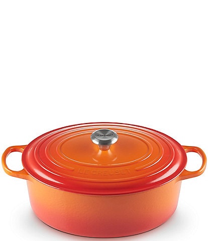 Le Creuset Signature Cast Iron Oval Oven Dutch Oven with Stainless Steel knob