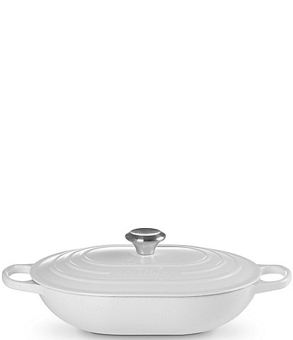 Le Creuset Signature Enameled Cast Iron Oblong Dutch Oven with Lid, 3.75-qt