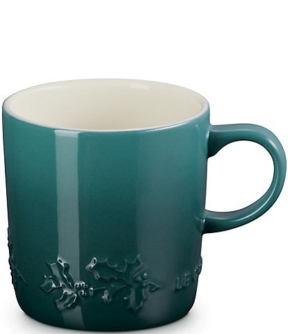 Le Creuset Stoneware Holly Collection Coffee Mug, 12- oz