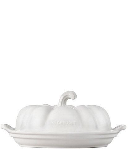 Le Creuset Stoneware Pumpkin Butter Dish, 8.3#double;