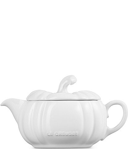 Le Creuset Stoneware Pumpkin Gravy Boat with Lid, 14 oz.