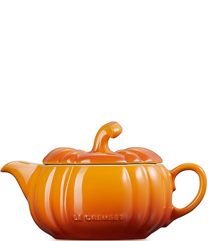 Le Creuset Stoneware Pumpkin Gravy Boat with Lid, 14 oz.