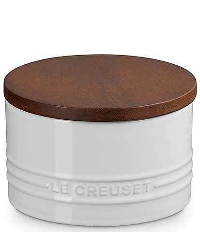Le Creuset Stoneware Signature Canister with Wood Lid - 16-oz.