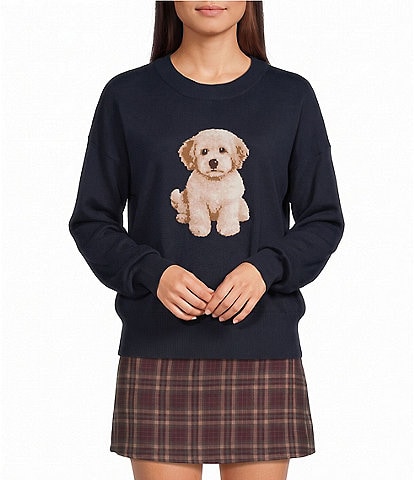 Le Lis Doodle Long Sleeve Crewneck Sweater
