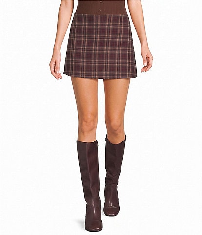 Le Lis Plaid Mini Skirt