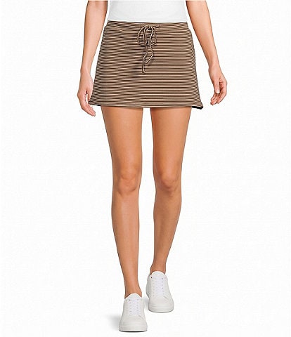 Le Lis Striped Tie Front Skort