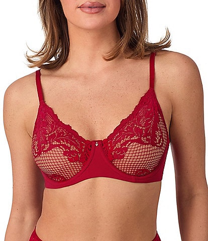 Le Mystere Lace Allure Unlined Scoop Neck Adjustable Bra