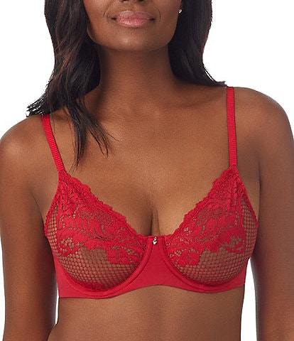 Le Mystere Lace Allure Unlined Scoop Neck Adjustable Bra