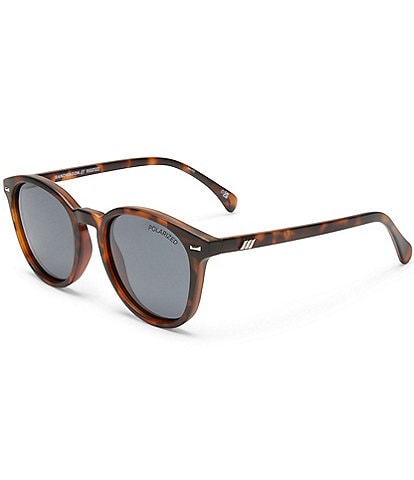 Le Specs Unisex Bandwagon 51mm Tortoise Round Polarized Sunglasses