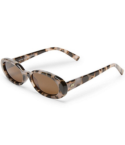 Le Specs Unisex Outta Love 51mm Tortoise Oval Sunglasses