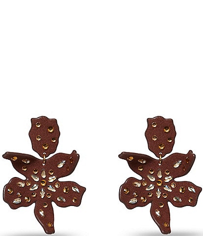 Lele Sadoughi Sparkle Paper Lily Drop Earrings