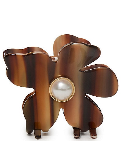 Lele Sadoughi Lily Floral Pearl Claw Clip