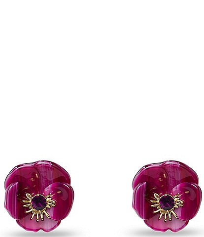 Lele Sadoughi Pansy Button Resin Stud Earrings