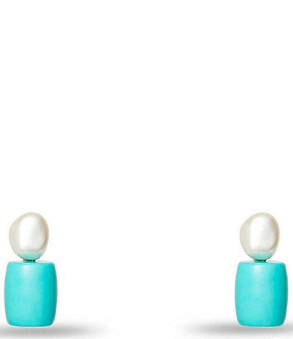 Lele Sadoughi Pebble Pearl Stud Earrings