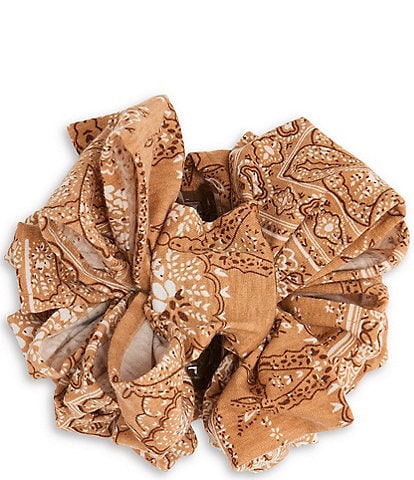 Lele Sadoughi Rita Ruched Bandana Claw Clip Bow