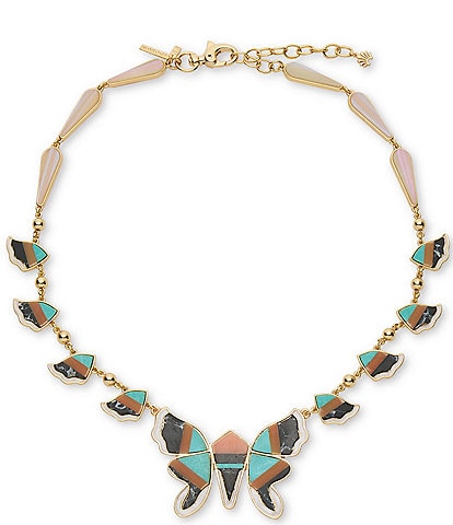 Lele Sadoughi Wild Butterfly Statement Necklace