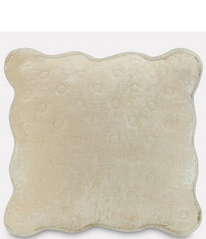 LEMIEUX ET CIE Scalloped Velvet and Lined Decorative Pillow