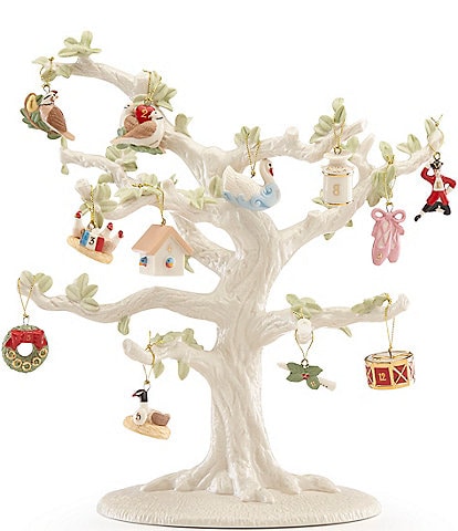Lenox 2022 Twelve Days Of Christmas 12-Piece Ornament and Tree Set