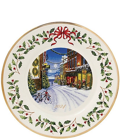 Lenox 2024 Annual Holiday Collection Christmas Village Porcelain Plate