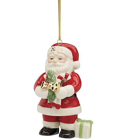 Lenox 2024 Annual Santa With Pickle & Candy Cane Ornament