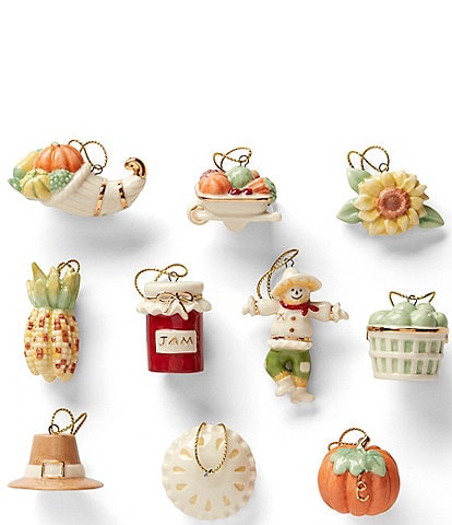 Lenox Autumn Favorites 10-Piece Ornament Set
