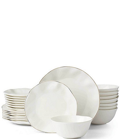 Lenox Blue Bay White 24-Piece Dinnerware Set