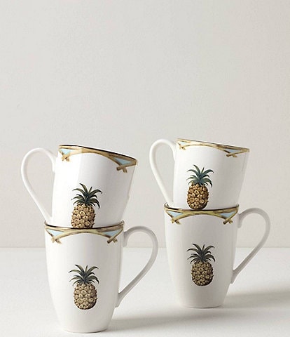Lenox British Colonial Bamboo Mugs, Set of 4