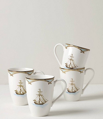 Lenox British Colonial Tradewind Mugs, Set of 4