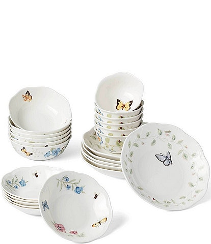 Lenox Butterfly Meadow 24-Piece Porcelain Bowl Set