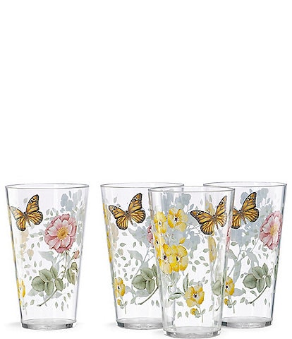Lenox Butterfly Meadow Acrylic 4-Piece Highball Glass Set