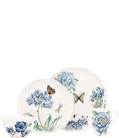 Lenox Butterfly Meadow Blue 4-Piece Dinnerware Set