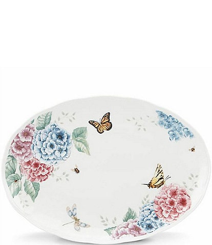 Lenox Butterfly Meadow Hydrangea 16#double; Oval Serving Platter