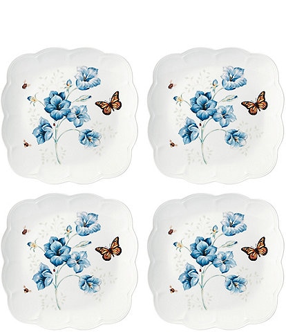 Lenox Butterfly Meadow Square Dinner Plates 4-Piece Set