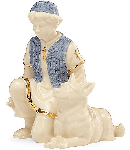 Lenox First Blessing Nativity Shepherd Boy with Dog Figurine