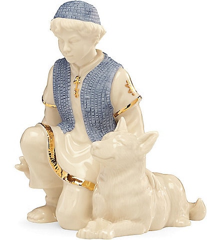 Lenox First Blessing Nativity Shepherd Boy with Dog Figurine