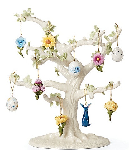 Lenox Floral Easter 10-Piece Mini Ornaments + Tree Set