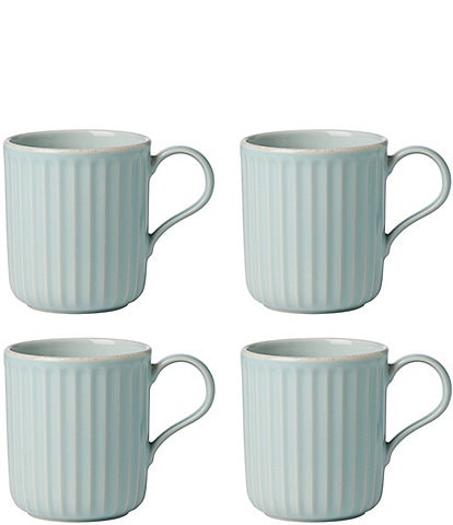 Lenox French Perle Collection Scallop Coffee Mugs, Set of 4