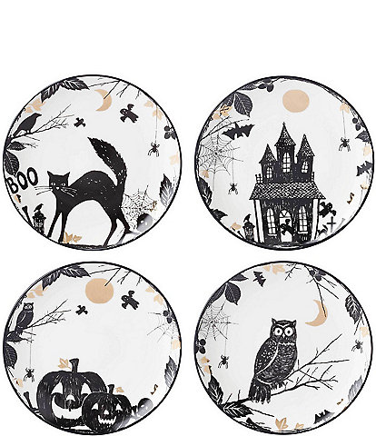 Lenox Haunted Halloween Accent Plates, Set of 4