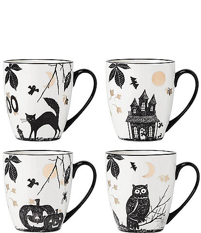 Lenox Haunted Halloween Mugs, Set of 4