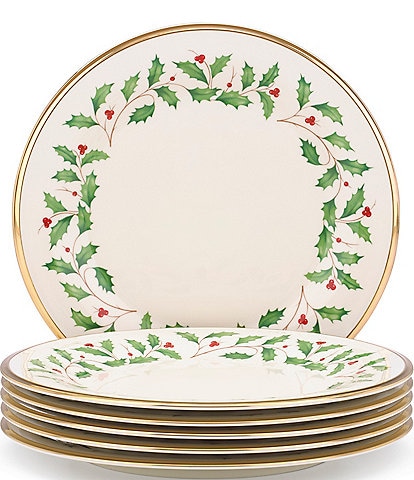 Lenox Holiday Dinner Plates, Set of 6